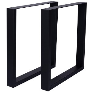 2pcs Square Metal Table Legs, Heavy Duty Wide Metal Table Legs Steel Desk Legs Table Leg Dining Table Legs Industrial Furniture Legs for DIY Coffee - 1 of 4