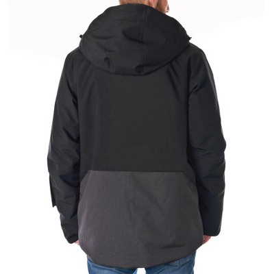 Мужские куртки Alpine Swiss Mens Waterproof Ski Jacket Hooded Snowboarding Coat Warm Winter Snow Jacket Raincoat Black Charcoal Small — фото 7