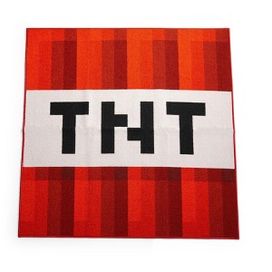 Ukonic Minecraft Red TNT Block Square Area Rug | 52 Inches - 1 of 4