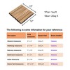Interlocking Deck Tiles Striped Pattern, 12" x 12" Square Yellow Acacia Hardwood Outdoor Flooring for Patio - 4 of 4