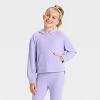 Girls' 2pc Cozy Top & Bottom Set - Cat & Jack™ Purple - 3 of 4