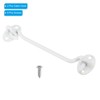 Unique Bargains Carbon Steel Carbon Steel Hook Eye Latch 2 Pcs with 8 Screws - 3 of 4
