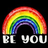 Adult Design By HumansBe You Pride Watercolor Rainbow By Belugastore T-Shirt - 2 of 2