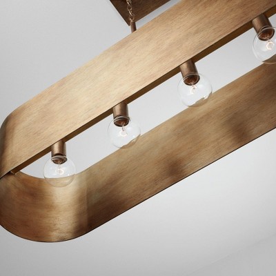 Mystic Luster Aluminum 5-Light Island Pendant