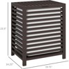 ALEXOUN 11.53 Gallons Bamboo Laundry Hamper with Removable Liner & Lid - Space-Saving for Bedroom, Laundry Room Organization,Apartments - 3 of 4