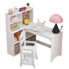 Kids Study Desk and Chair Set，Kids Writing Table, Students Activity Desk, Kids Table Set, Conner Reading Study Desk, for Boys and Girls Ages 3-8 - 4 of 4