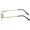 Flex Collection by Vivid FL-75 Designer Blue Light FIlter Reading Glasses in Gold 41mm +2.00 | Ladies | Oval Shape | X-Small Fit - 3 of 4
