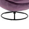 Okak Velvet Accent Chair with Ottoman,Modern Mid-Century Style Armless Living Room Chair,Soft Comfy Sitting Chair for TV Watching,Gaming - 4 of 4