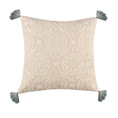 Brookwood Embroidered Medallion Decorative Pillow - Levtex Home