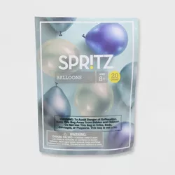 20ct 12" Metallic Balloon Pack Teal - Spritz™
