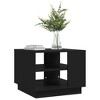 vidaXL Coffee Table Black Engineered wood Small Coffee Table Square - 3 of 4