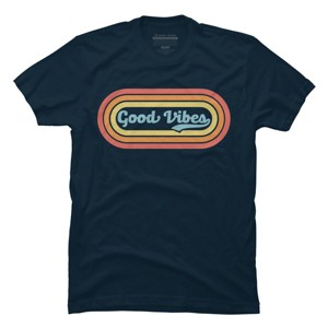 Men's Design By Humans Good Vibes By LuckyU T-Shirt - 1 of 4