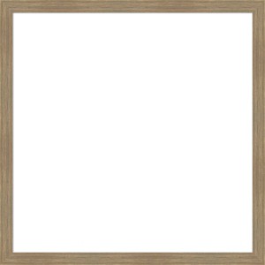 Amanti Art 26"x26" Woodgrain Stripe Mocha Framed Magnetic Dry Erase Board - 1 of 4