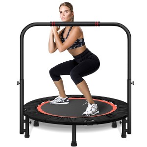 HONGGE 40" Fitness Mini Trampoline Exercise Rebounder with Adjustable Handle Max Load 450lbs - 1 of 4