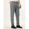 Lars Amadeus Men's Vertical Striped Dress Pants Straight Fit Formal Business Trousers - 2 of 4
