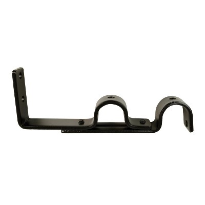 Versailles Double Strong Hold Wall Brackets Projection Pair Black
