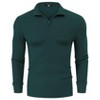 Men's Quarter Zip Up Pullover Casual Stretch Lightweight Mock Neck Polo Sweaters Knitwear - 2 of 4