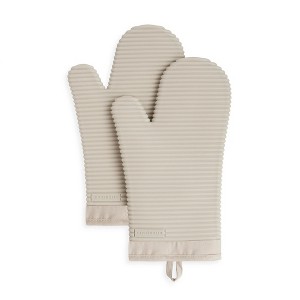 KITCHENAID Ribbed Soft Silicone Oven Mitt 2-Pack Set - 1 of 4