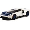 2022 Ford GT "1964 Prototype Heritage Edition" White Metallic with Blue Hood and Stripe 1/64 Diecast Model Car by Greenlight - 2 of 3