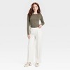 Women's Long Sleeve Brushed Knit T-Shirt - A New Day™ - 3 of 4