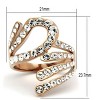 Slickblue Stylish Women's Rose Gold Plated Brass Ring with Clear Crystal, Ideal for Special Occasions, Size 5-10 - 3 of 4