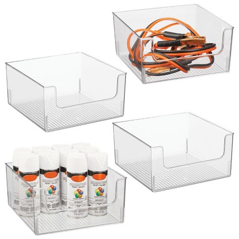 Mdesign Deep Plastic Home Storage Organizer Toy Bin - 4 Bins + 24 Labels :  Target