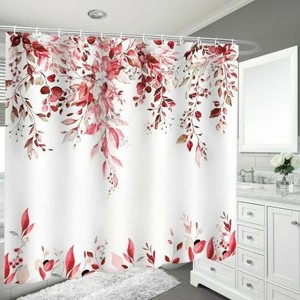 LunaLulinlk Red Eucalyptus Fabric Shower Curtain - 1 of 4