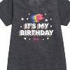 Girls' - Barbie - It's My Birthday Graphic Short Sleeve Fleece Dress - 2 of 3