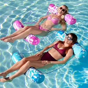 Joyfy Pool Floats, Inflatable Pool Water Hammock Floaties for Adults, 4-in-1 Multi-Purpose Pool Float Lounger for Lake Beach - 1 of 4
