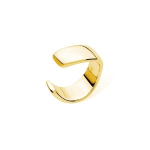 Lucy Quartermaine - Flat Plain Cuff in Gold Vermeil - 1 of 4