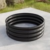 Bencmate Planters Patio Round Metal Pot for Vegetables Flowers and Fruits, Outdoor Backyard Garden Raised Planter Box, Black, 32.08"*32.08"*11.42" - 2 of 4