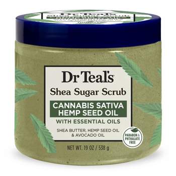 Dr Teal's Hemp Seed Oil Shea Sugar Citrus & Bergamot Body Scrub - 19oz