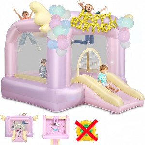 HOMDOX 106 x 85 x 80" Inflatable Bounce House for Kids with Air Blower, Portable Dreamy White 3-in-1 Bouncy Castle for Indoor/Outdoor Birthday Party - 1 of 4