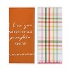 2pk Harvest Slogan Printed and Plaid Dish Towel - Bullseye's Playground™ - 2 of 3