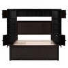 Storage Platform Bed with Trundle, 2 Drawers, Bookcase Headboard and Built-in Outlets for Bedroom-3irtyhousy - 3 of 4