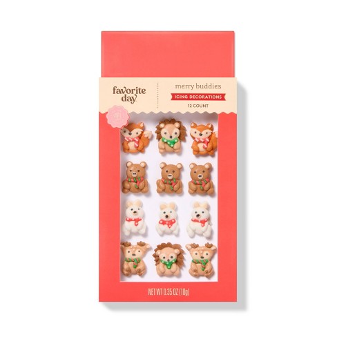 Holiday Woodland Friends 2D Icing Decorations - 0.35oz - Favorite Day™ - image 1 of 3