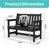 Hyleoty HDPE Outdoor Park Bench 48" x 22" x 35" ,Elegant, Comfortable and Durable - image 4 of 4