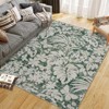 Coolmee Washable Area Rugs for Living Room Non-Slip Soft Modern Botanical Floral Rugs Accent Floor Carpet for Bedroom Dining Room - 3 of 4