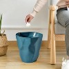 LunaLulinlk Blue 2.64 Gallon Bathroom Trash Can, Small Trash Can for Kitchen, Bathroom, Office, Bedroom, Living Room Trash Can - 3 of 4