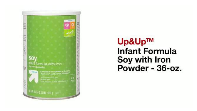 Soy Powder Infant Formula - 36oz - up &#38; up&#8482;, 2 of 8, play video
