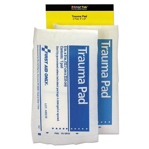 First Aid Only SmartCompliance Refill Trauma Pad, 5 x 9, White, 2/Bag - 1 of 1