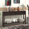 Tramull Rustic Console Table with 4 Drawers, Sofa Table with Storage Shelf for Entryway, Hallway & Living Room - 4 of 4