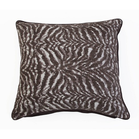Zana Zebra Chenille Pillow Brown Dcor Therapy Target