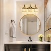 Rennnsan Yulien 19" W - 25"W Rectangle Crystal Modern Glam Dimmable Wall Sconce Vanity Light in Black - 4 of 4