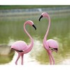 SPI Home Pink Flamingo Pair – Set of 2 Cast Metal Outdoor Bird Statues for Garden, Patio, Lawn, or Tropical Landscape Decor - 3 of 3
