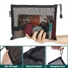 Itopfox 6-Pack Mesh Cosmetic Pouches with Zipper for Makeup, Toiletries, and Organizing Home or Office Essentials (Black) - 2 of 4