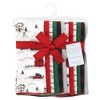 Hudson Baby Unisex Baby Cotton Flannel Burp Cloths Bundle, Christmas Scene, One Size - 2 of 4