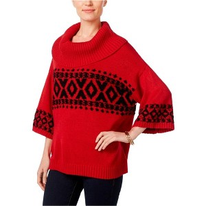 Style & Co. Womens Fair-Isle Cowl Pullover Sweater - 1 of 1