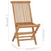 vidaXL Solid Teak Wood Folding Patio Chairs - Set of 2 - Easy to Store and Maintain - 4 of 4