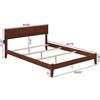 AFI Furnishings Orlando Queen Traditional Bed with Open Footboard and Turbo Charger in Walnut - 2 of 4